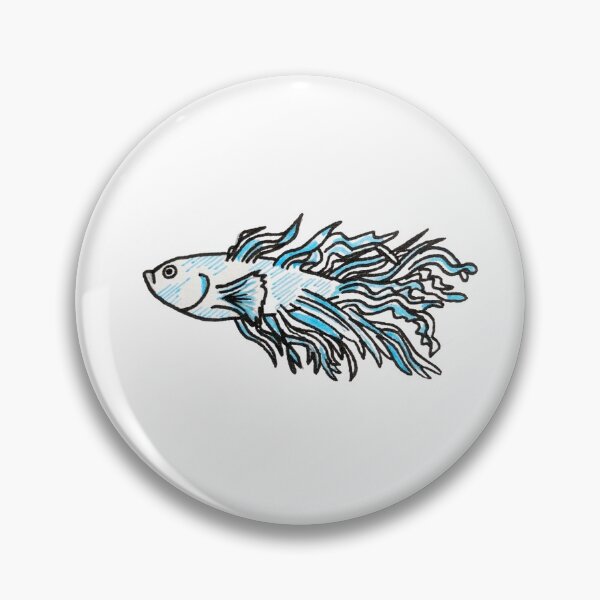Item preview, Blue Betta Fish designed and sold by SimplyLineArt.