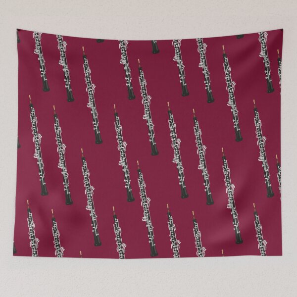 Item preview, Oboe on dark red designed and sold by kobyakov.