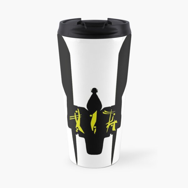 RENEGADE MERCHANT IN OMYAKON OVER SILHOUETTE (FOR LIGHT COLORED BACKGROUND) Travel Mug