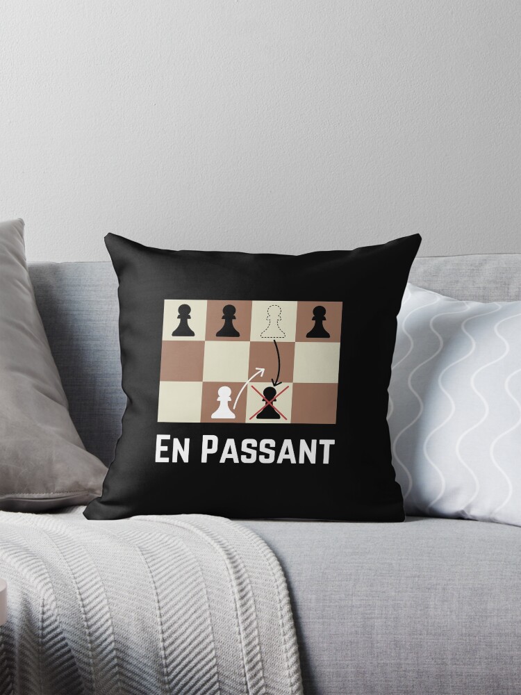 Thumbnail 1 of 4, Pillow, En Passant Chess Move designed and sold by ElectricFangs.