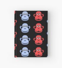 Cheeky Chimps, Red and Blue Hardcover Journal