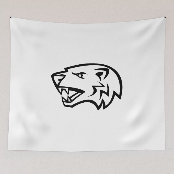 Item preview, Angry North American Badger Head Side View Mascot Black and White designed and sold by patrimonio.