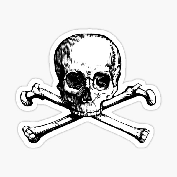  Vinyl Sticker Captain Hook Pirate Ship Skull Cross