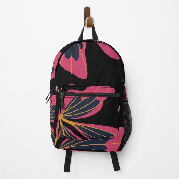 Item preview, Black and pink leaf pattern designed and sold by Lorie Data.