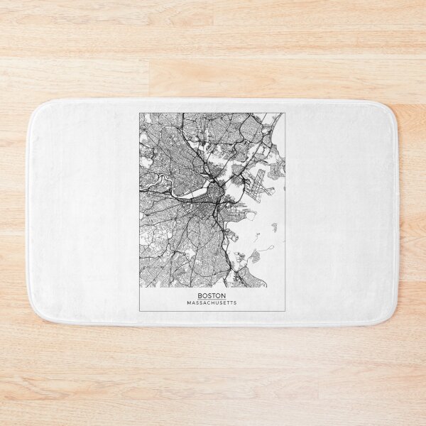 Item preview, Boston, Massachusetts Map Art (White) designed and sold by HawkstoneDesign.