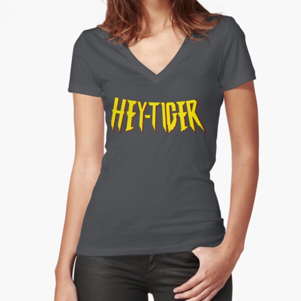 Hey Tiger (90s tittle theme) Fitted V-Neck T-Shirt
