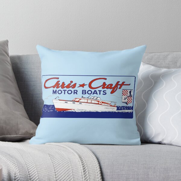 CHRIS CRAFT Throw Pillow