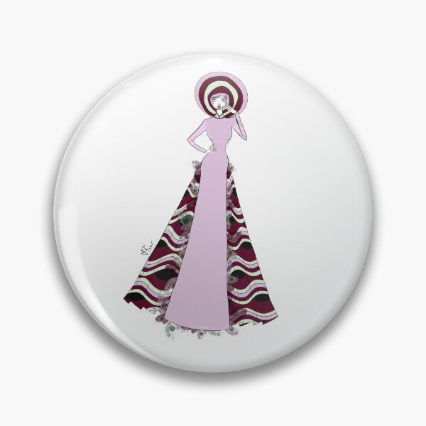 Item preview, Vietnamese Thistle Ao Dai Evening Wear Asian Fashion Illustration - Hoa Palette designed and sold by Eva Phan.