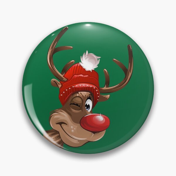 Item preview, Winking Rudolph designed and sold by ItsMeRuva.