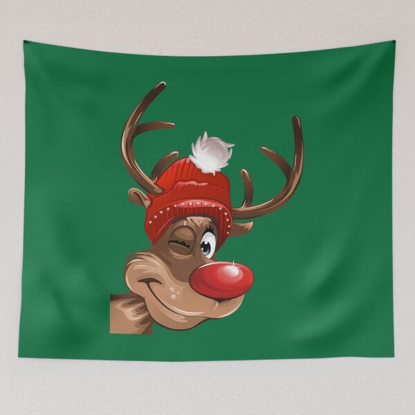 Item preview, Winking Rudolph designed and sold by ItsMeRuva.