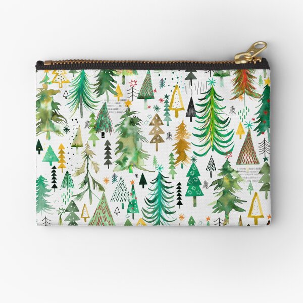 Item preview, Pines and spruces forest - Christmas trees decorations pattern- Red green designed and sold by ninoladesign.