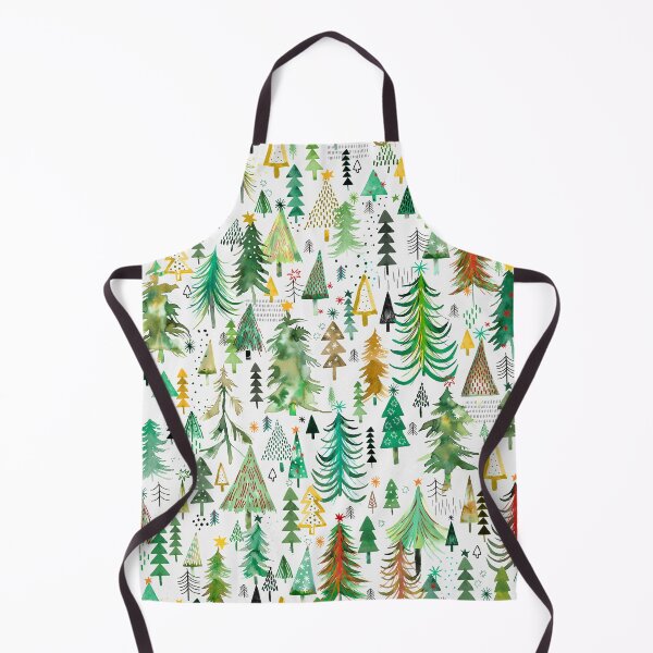 Item preview, Pines and spruces forest - Christmas trees decorations pattern- Red green designed and sold by ninoladesign.