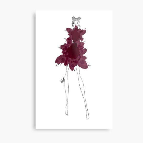 Aperçu de l'œuvre Illustration de mode asiatique de vêtements de soirée d'inspiration vietnamienne - Palette Hoa créée et vendue par Eva Phan.