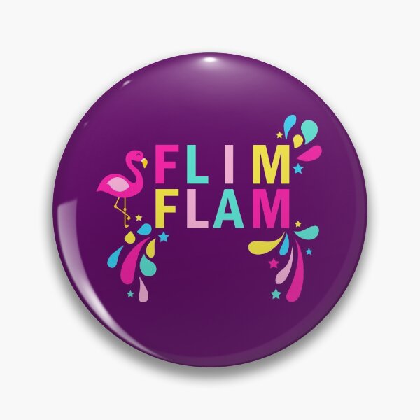 Artikelvorschau, Flim Flam Kids Flamingo Bunte Text Typografie Grafik entworfen und verkauft von Moda-Moxie.