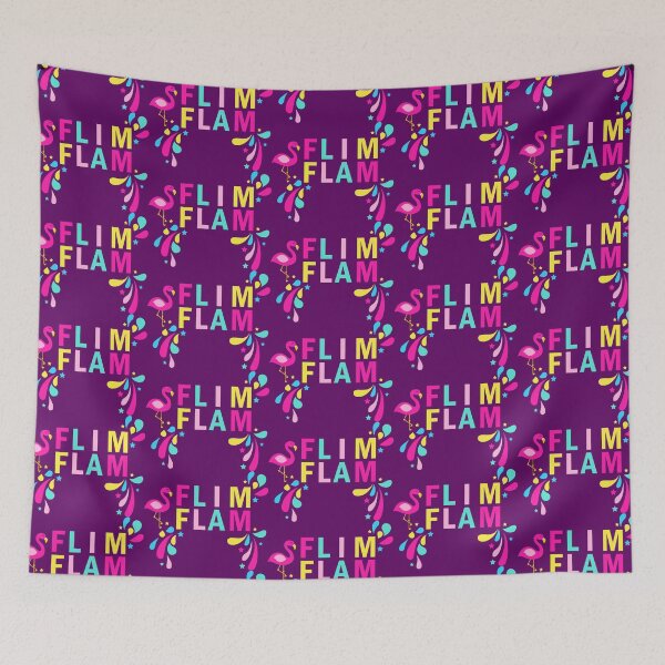 Item preview, Flim Flam Kids Flamingo Colorful Text Typography Graphic designed and sold by Moda-Moxie.