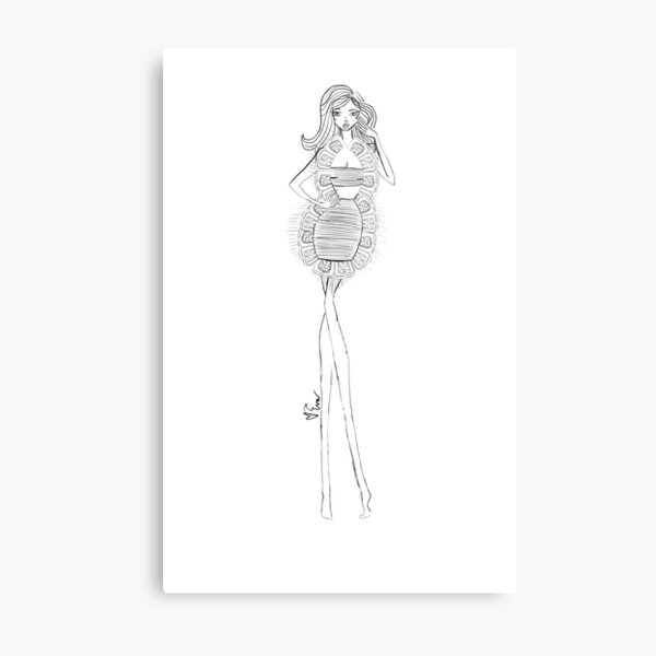 Aperçu de l'œuvre Porcelaine vietnamienne inspirée de soirée porter illustration de mode asiatique - croquis créée et vendue par Eva Phan.