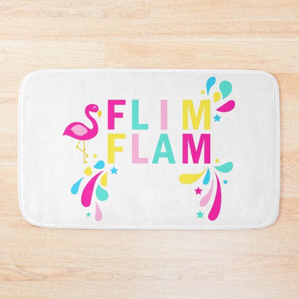 Item preview, Flim Flam Kids Flamingo Colorful Text Typography Graphic white designed and sold by Moda-Moxie.