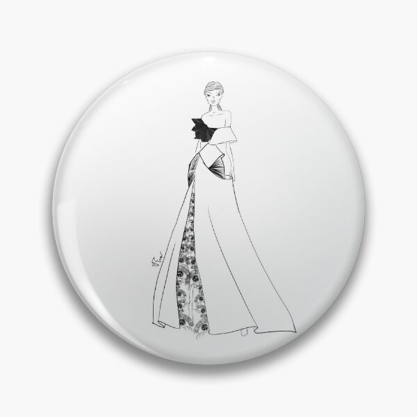 Item preview, Vietnamese Porcelain Dragon and Cloud Inspired Evening Wear Asian Fashion Illustration - Iteration #41 designed and sold by Eva Phan.