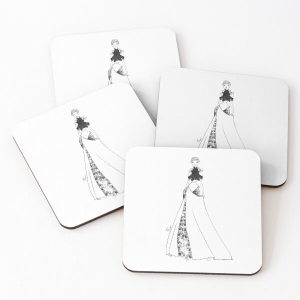 Item preview, Vietnamese Porcelain Dragon and Cloud Inspired Evening Wear Asian Fashion Illustration - Iteration #42 designed and sold by Eva Phan.