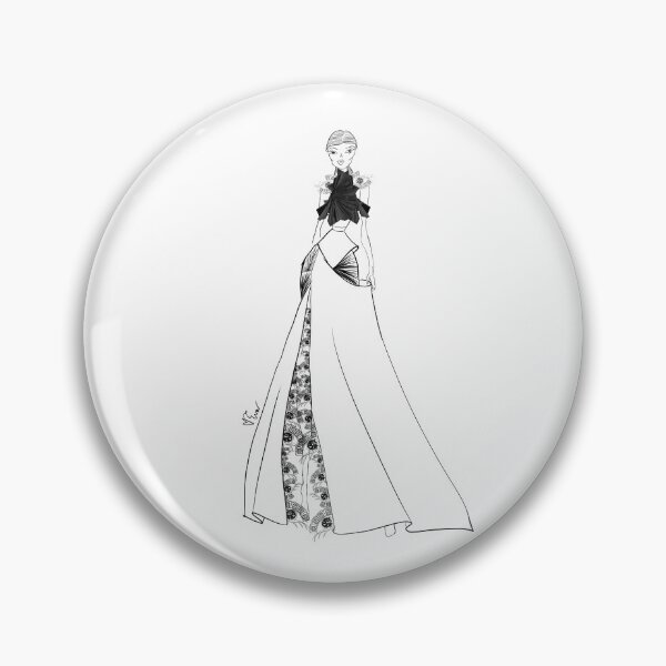 Item preview, Vietnamese Porcelain Dragon and Cloud Inspired Evening Wear Asian Fashion Illustration - Iteration #42 designed and sold by Eva Phan.