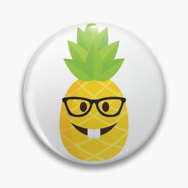 Item preview, nerdy pineapple emoji, cute pineapple designed and sold by Terevela.