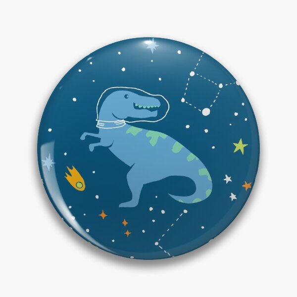 Item preview, Astronaut Dinosaurs on Blue designed and sold by latheandquill.