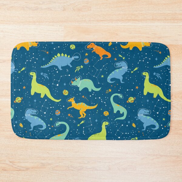 Item preview, Astronaut Dinosaurs on Blue designed and sold by latheandquill.