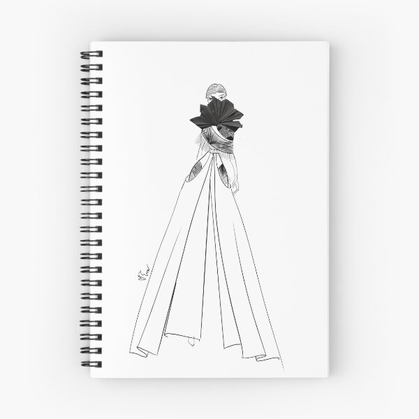 Item preview, Vietnamese Porcelain Dragon and Fan Inspired Evening Wear Asian Fashion Illustration - Iteration #56 Sketch designed and sold by Eva Phan.