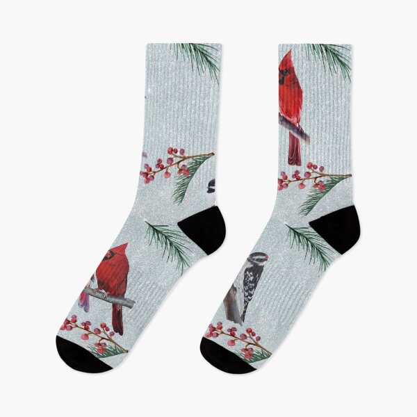 Item preview, Birds and Berries Winter Holiday pattern designed and sold by Emily Bickell.