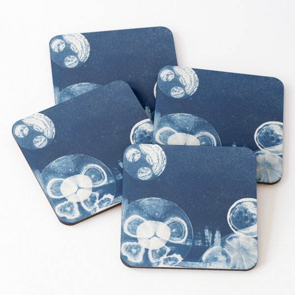Item preview, Cyanotype Art Print Printmaking - Petri Dish Bacteria Art designed and sold by MKartss.