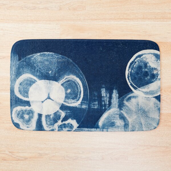 Item preview, Cyanotype Art Print Printmaking - Petri Dish Bacteria Art designed and sold by MKartss.