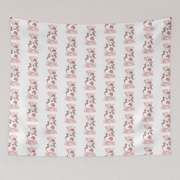 Item preview, Meowy Christmas Cute Funny Kawaii Cat Pun For Xmas  designed and sold by Sutra-Lotus-Co.
