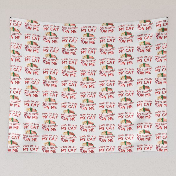 Item preview, Sorry I'm Late My Cat Was Sleeping On Me Xmas 2019 designed and sold by Sutra-Lotus-Co.