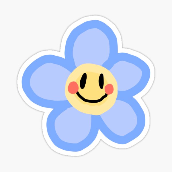 Smiley Flower Sticker – Cozy Drip Clothing