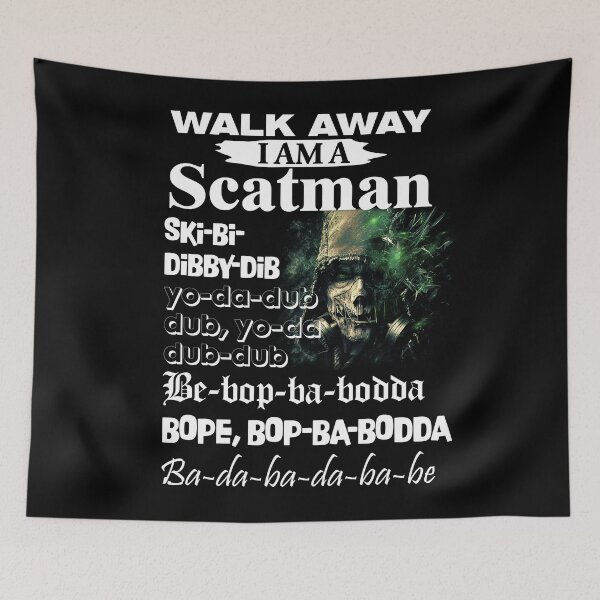 Item preview, Demon Warrior Walk Away I Am a Scatman  Ski-Bi-Dibby-Dib designed and sold by Olivia-Evans.