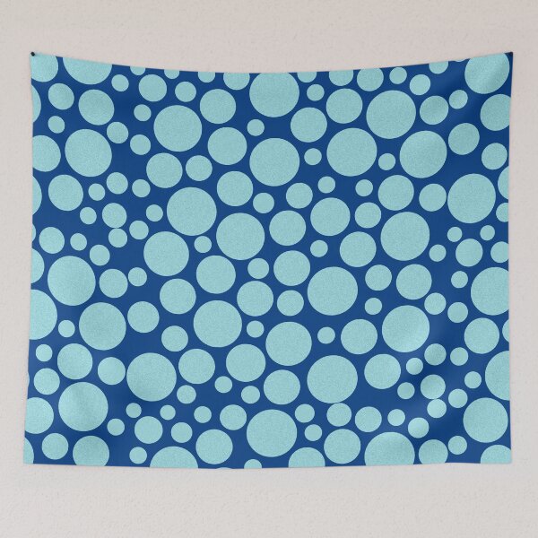 Item preview, Blue and White Circles Pattern with Blue Background #2 designed and sold by Achily.