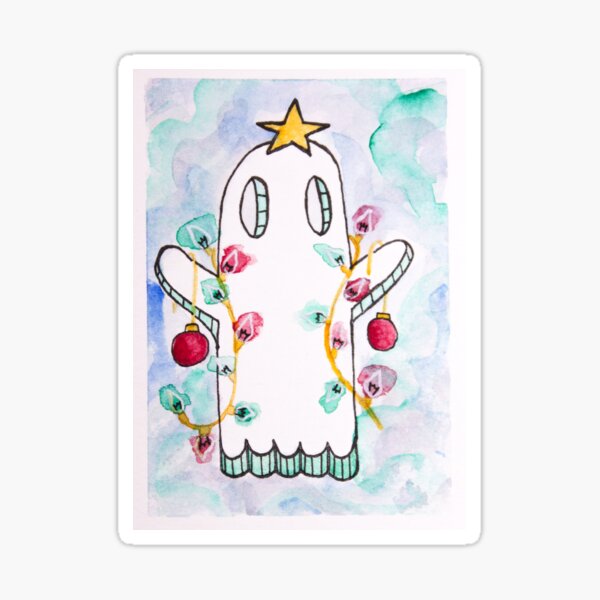 Ghost of Christmas Trees Past Sticker