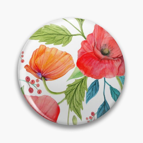 Artikelvorschau, Mohn auf Weiß entworfen und verkauft von Ornate Flair.