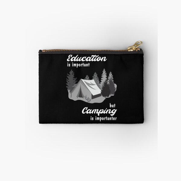 Item preview, "education is important but camping is importanter" white version designed and sold by Troy  G Perez.