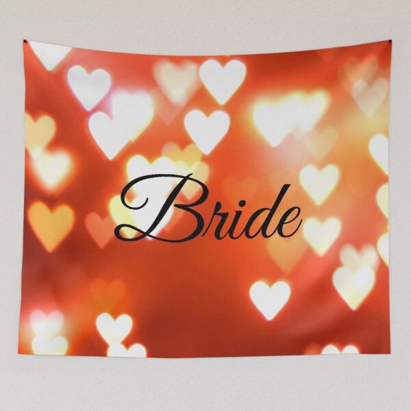 Item preview, Wedding Bride Black Letters and hearts designed and sold by edwardtiptonart.