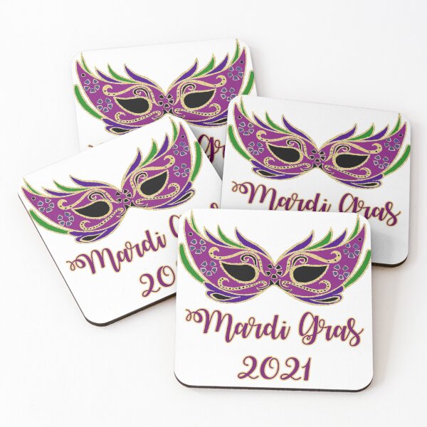 Artikelvorschau, Mardi Gras 2021 Souvenir mit Maske entworfen und verkauft von ittybittyowl.