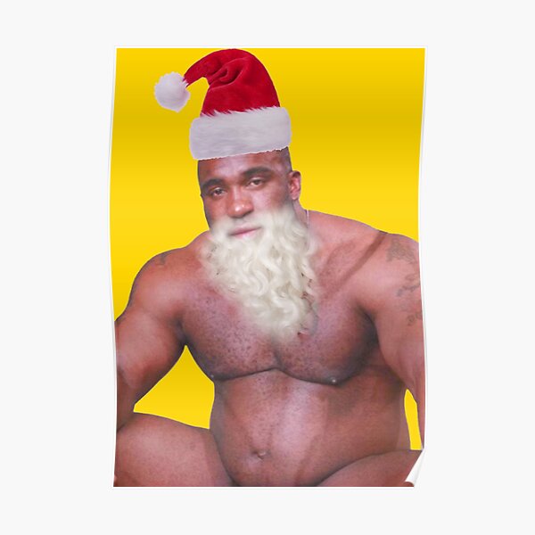 Santa Barry Wood Weihnachten Poster