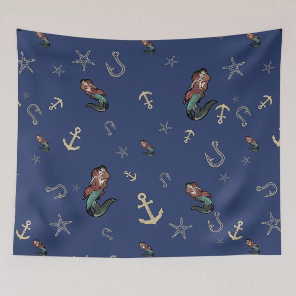 Item preview, Spooky Nautical Themed Zombie Mermaid - Repeating Pattern Set Pack designed and sold by gobbieshoppe.