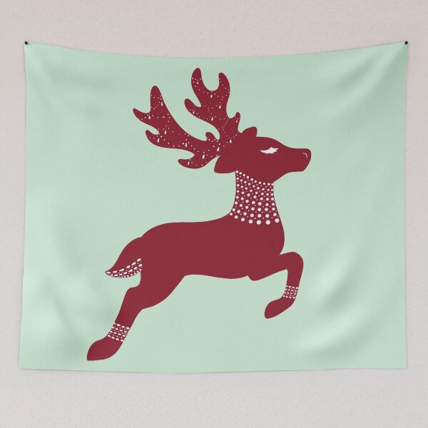Item preview, Elegant Red and White Reindeer designed and sold by Lady-Lilac.