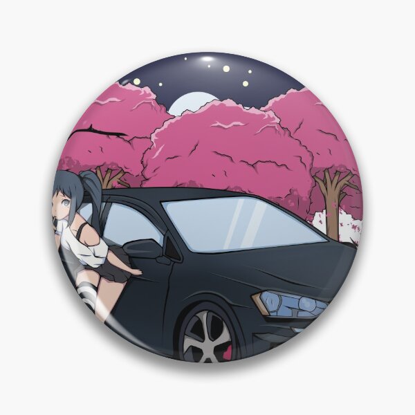 Item preview, Cute anime girl leaning on the car designed and sold by Nerdless.
