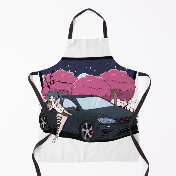 Item preview, Cute anime girl leaning on the car designed and sold by Nerdless.