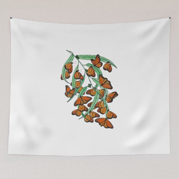 Item preview, Monarch butterflies roosting on Eucalyptus designed and sold by katgalletta.