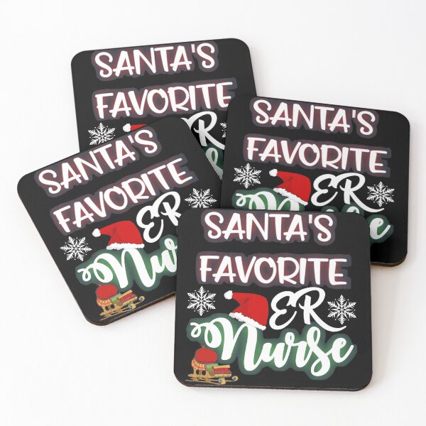 Item preview, Santa's Favorite ER Nurse, Nurse Christmas Crew designed and sold by WOW TeesAndThings.