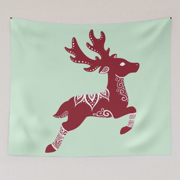 Item preview, Red and White Reindeer Sweater Design designed and sold by Lady-Lilac.