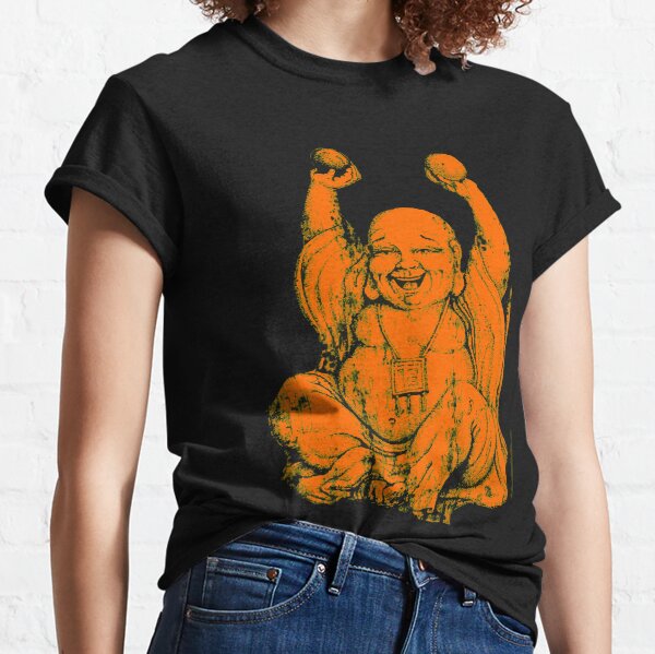 Back Print Yoga Clothing For You Ladies Laughing Buddha Hoodie Tee